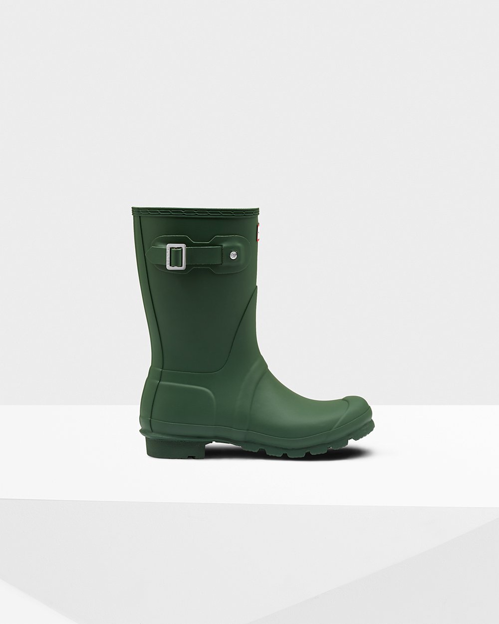 Womens Hunter Short Rain Boots Green - Original - 6325198-LH